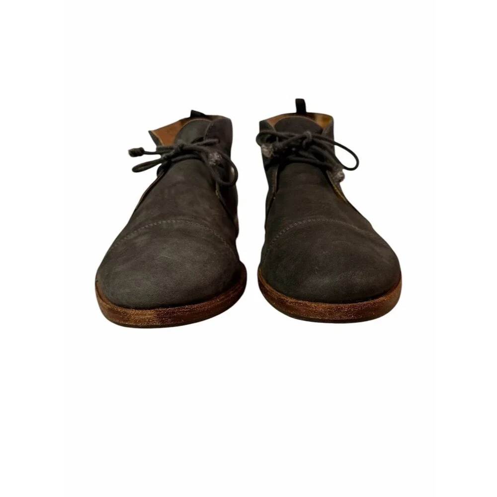 J Shoes Mens Chukka Ankle Boot Gray Suede Cap Toe Lace Size 9.5 Torre Sacchetto